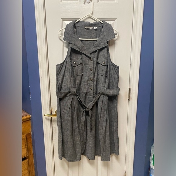 Derek Heart Dress Size 1X Grey Sleeveless plus size - Picture 2 of 6